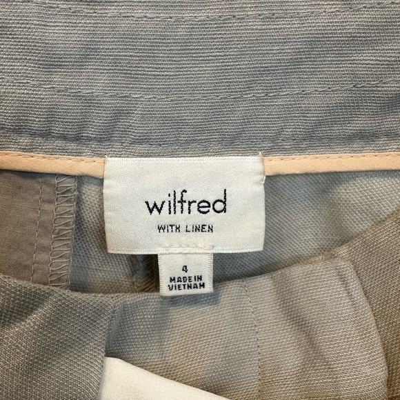 Aritzia | Wilfred | Allegra Grey Linen Blend Shorts Size 4 - Picture 7 of 12
